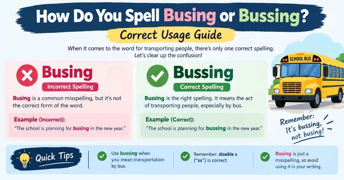 How Do You Spell Busing or Bussing